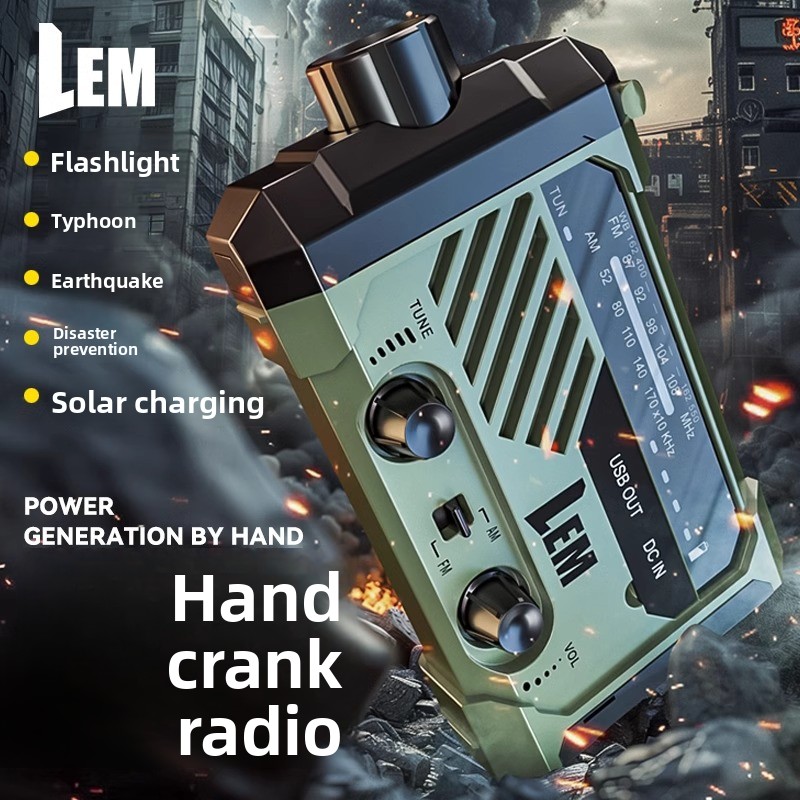 Emergency Radio Solar - Survival Radio-Emergency Hand Crank & Solar