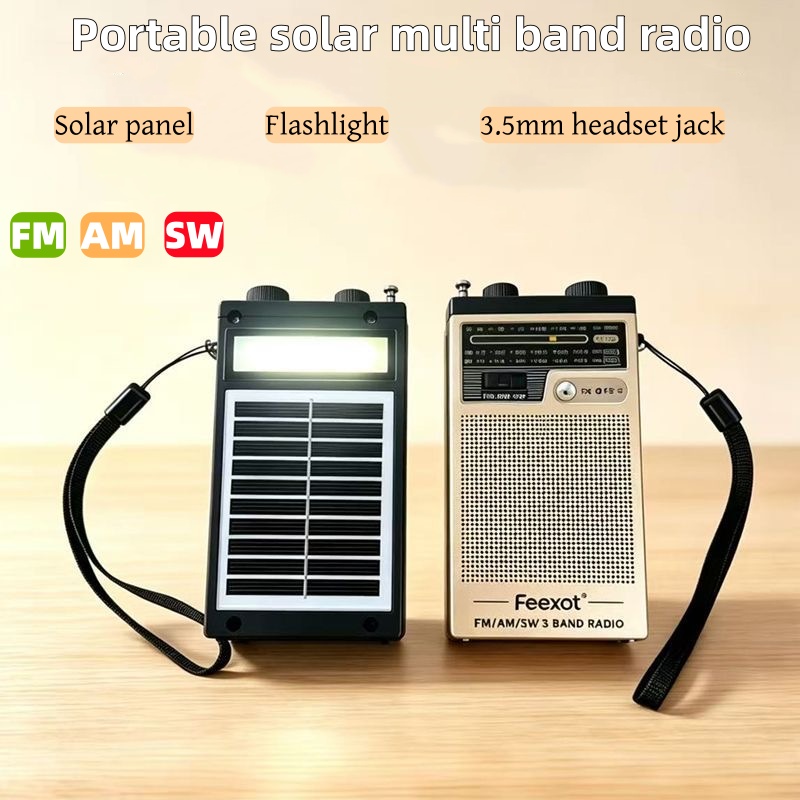 Emergency Radio Solar - Mini FM AM SW Radio Portable