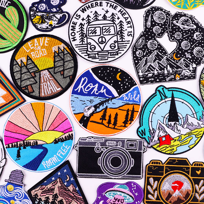 Iron On Patches DIY Outdoor Tr - Outdoor Adventure Travel Show ulasan dan harga