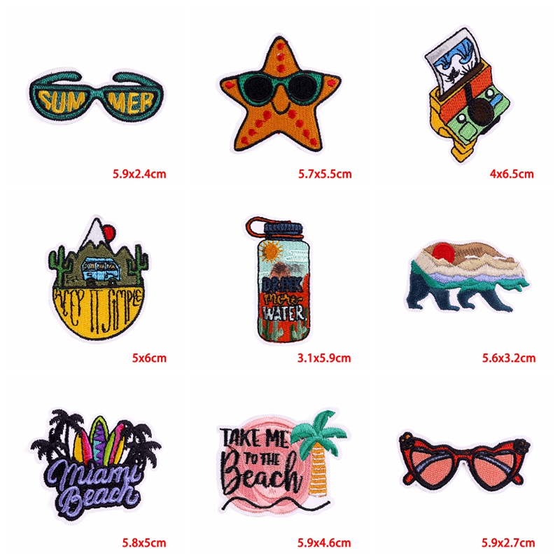 10PCS Iron On Patches Outdoor  - Outdoor Adventure Show ulasan dan harga