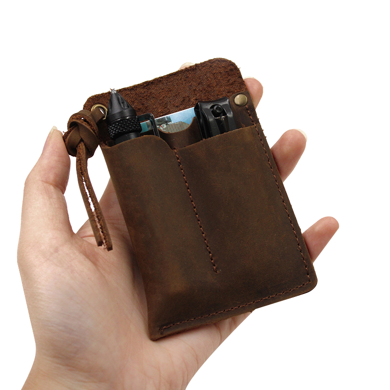 Genuine Leather EDC Organizer  - Fire Piston Starter ulasan dan harga
